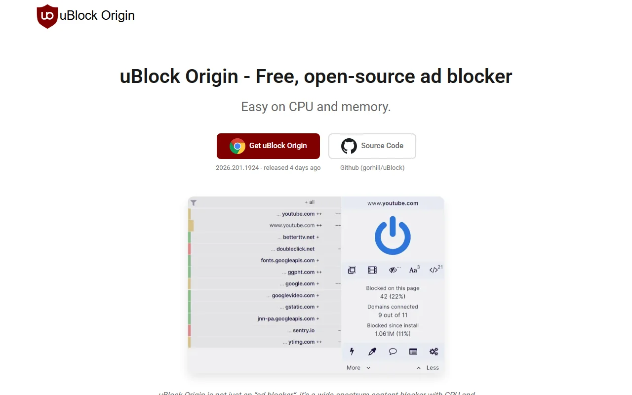 Screenshot: Ublockorigin Screenshot of Ublockorigin